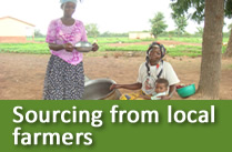 Sourcing from local farmers